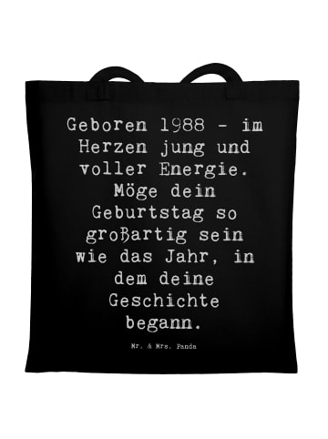 Mr. & Mrs. Panda Tragetasche Spruch 1988 Geburtstag mit Spruch in Schwarz