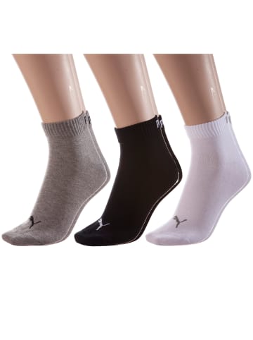 Puma Socks Unisex-Kurzsocken 3 Paar in grau/weiß