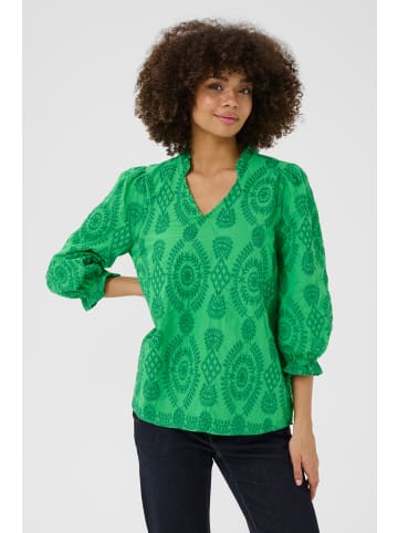 CULTURE Kurzarm-Bluse CUtia in Green/Green