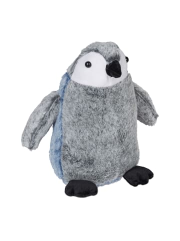 relaxdays Türstopper "Pinguin" in Grau/ Blau