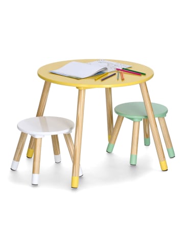 Zeller Möbelset für Kinder aus MDF und Kiefer in Mehrfarben, 60 x 45 x 60 cm