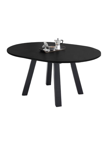 58 aufm Kessel ESSTISCH Rund ausziehbar Edda 2 130 x 130 x 78 Küchentisch Graphit/Schwarzstahl
