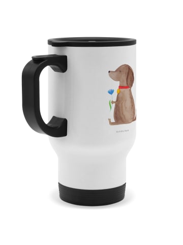 Mr. & Mrs. Panda thermosbecher Hund Blume ohne Spruch in Weiß