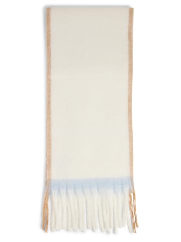 Marie Lund Schal in ecru hellblau - 0051