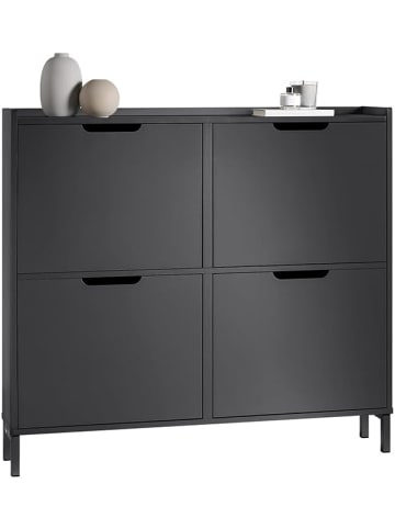 SoBuy Schuhkipper in Schwarz - (B)100 x (H)90 x (T)19cm