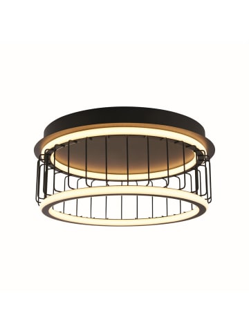 Licht-Erlebnisse Deckenlampe EEK G Ø 40 x (H)17.5 cm in Schwarz Weiß