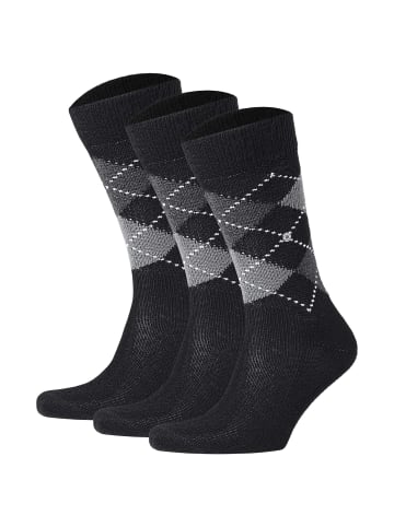 Burlington Socken 3er Pack in schwarz/grau