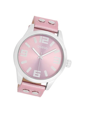 Oozoo Analog-Armbanduhr Oozoo Timepieces rosa extra groß (ca. 46mm)