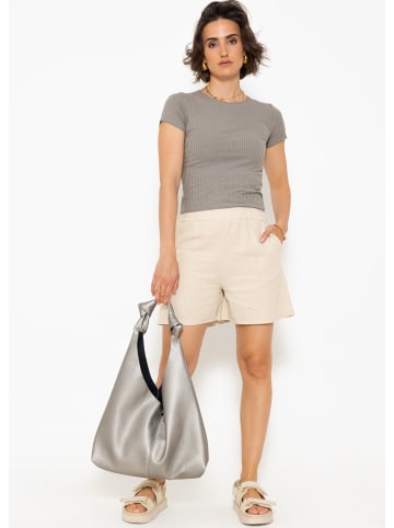 SASSYCLASSY Crop-Shirt in Taupe