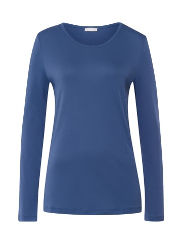 Hanro Pyjamaoberteil Loungy Nights in slate blue