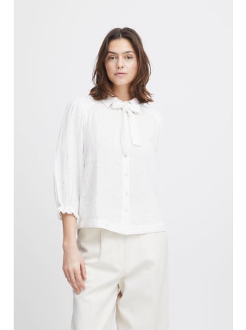 Atelier Rêve Shirtbluse IRCAMILO SH 20120802 weibliche Bluse mit Schleife in Weiß