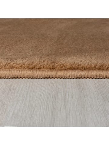 KADIMA DESIGN Teppich Polyester Modern, Formstabiler Designteppich, Dichter Kurzflor in Braun