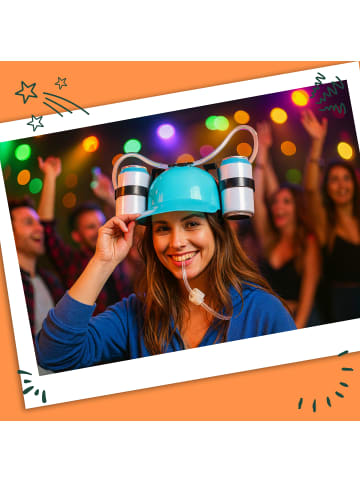 relaxdays 10 x Trinkhelm in Hellblau