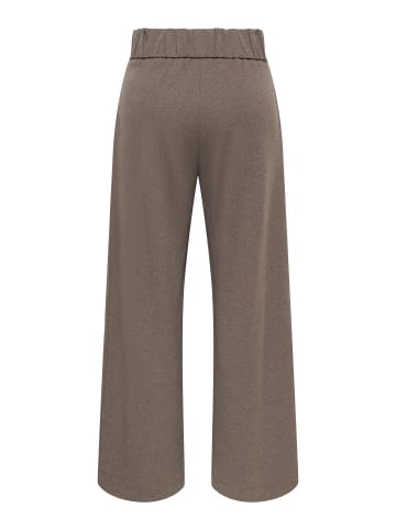 JDY Hose mit weitem Beinschnitt in Chocolate Brown Melange