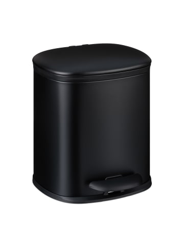 relaxdays Mülleimer Bad in Schwarz - 5 l
