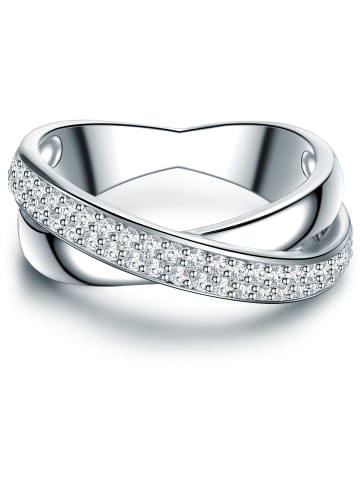 Trilani Ring aus Sterling Silber mit Zirkonia in silber