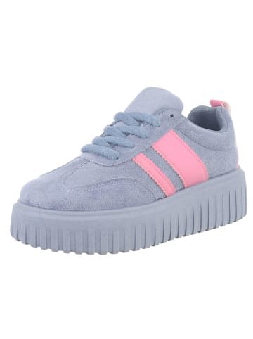 Ital-Design Freizeitschuh in Blau und Rosa