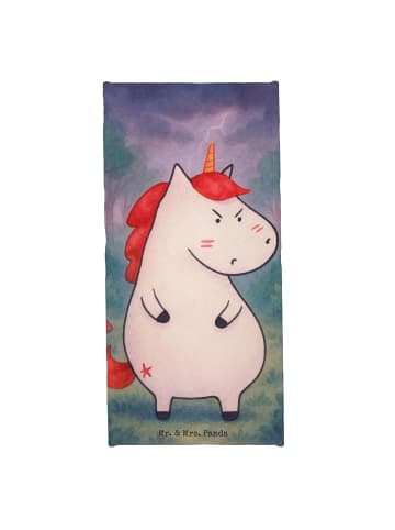 Mr. & Mrs. Panda Strandlaken Einhorn Wut Design ohne Spruch in Weiß