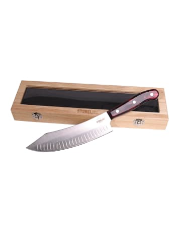 Stoneline Chefmesser 33,2 cm, in edler Aufbewahrungsbox aus Holz in Rot