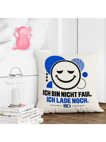 Mr. & Mrs. Panda Kissen 40x40 Smiley urban Design mit Spruch in Weiß