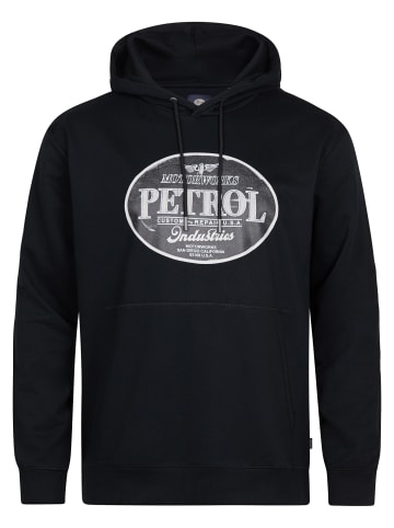 Petrol Industries Plus Size Kapuzenpullover mit Print CarreraSur in Schwarz