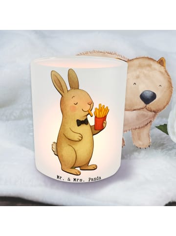 Mr. & Mrs. Panda Glas Kerzenhalter Hase Pommes ohne Spruch in Transparent