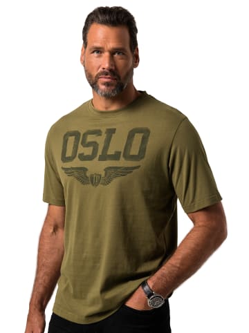 JP1880 Kurzarm T-Shirt in dunkles olive