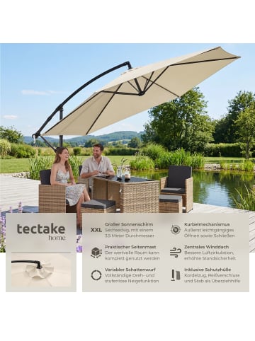 tectake Terrassenschirm Artemis - 360° drehbar mit UV-Schutz
