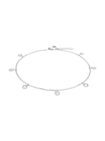 Amor Fußkette Edelstahl in Weiß