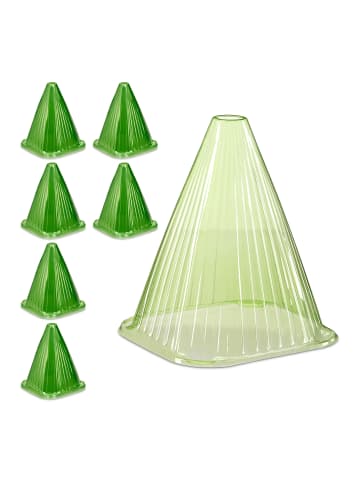 relaxdays 60 x Pflanzenhut in Grün - (B)19 x (H)22 x (T)19 cm