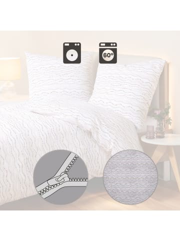 Janine Mako-Soft-Seersucker Bettwäsche in braun