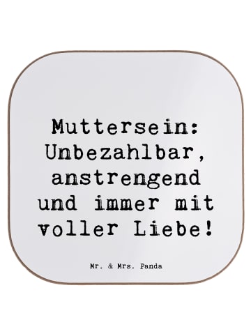 Mr. & Mrs. Panda Untersetzer Mutter Liebe mit Spruch in Weiß