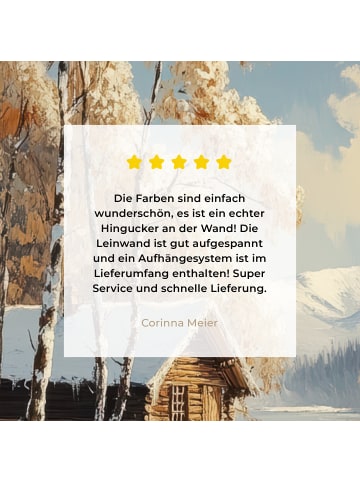 MuchoWow Leinwand bilder Berghütte (BxH)