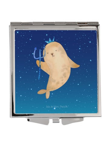 Mr. & Mrs. Panda Schminkspiegel Sternzeichen Wassermann ohne Spruch in Sternenhimmel Blau