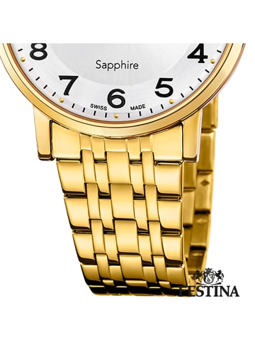 Festina Analog-Armbanduhr Festina Swiss Made gold mittel (ca. 39mm)