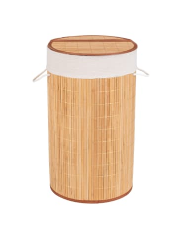 Wenko Bambus-Wäschekorb, 55 l in Beige, (B) 35 x (H) 60 x (L) 35 cm