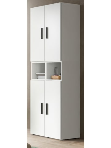 Inn.Furn Stauraumschrank in weiß 65 cm, Mehrzweckschrank 4-türig