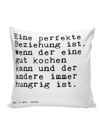Mr. & Mrs. Panda 40x40 Kissen Eine perfekte Beziehung ist,... mi... in Weiß