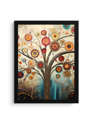 MuchoWow Poster mit Leiste Stilvoller Baum  (BxH)