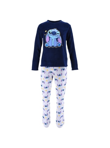Lilo & Stitch Schlafanzug Fleece Disney Stitch in Dunkelblau