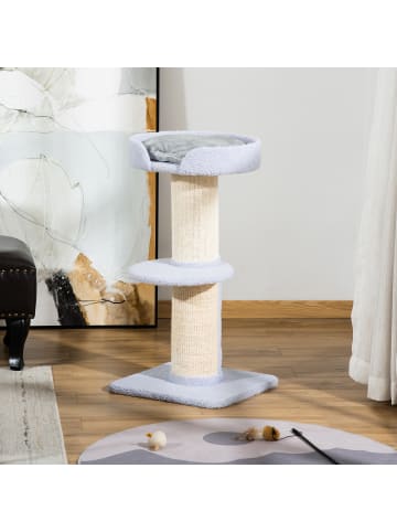 Pawhut Kratzbaum Hellblau 45L x 45B x 91H cm