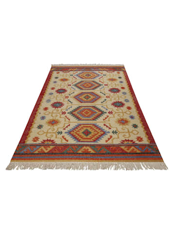 Green Looop Handweb-Teppich Valere in beige