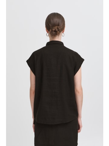 ICHI Bluse kurzarm IHLINNO Loose fit in Black