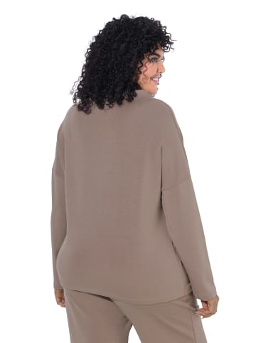 Ulla Popken Sweatshirt in blassbraun