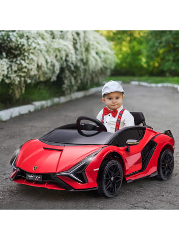HOMCOM Lamborghini SIAN Kinderauto Rot