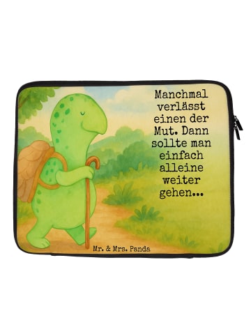 Mr. & Mrs. Panda Laptop Hülle Schildkröte Wanderer Design mit Sp... in Weiß