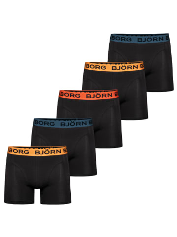 Björn Borg Boxershorts Cotton Stretch Boxer 5er Pack in schwarz