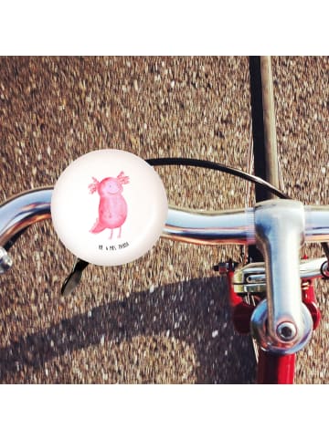 Mr. & Mrs. Panda Fahrrad-Klingel Axolotl Glücklich ohne Spruch in Weiß
