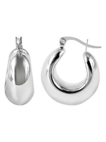 Adeliás Damen Ohrringe – Creole aus Edelstahl in silber