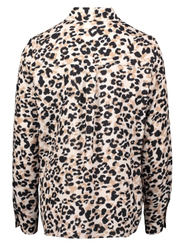BETTY & CO Hemdbluse mit Print in Beige/Schwarz